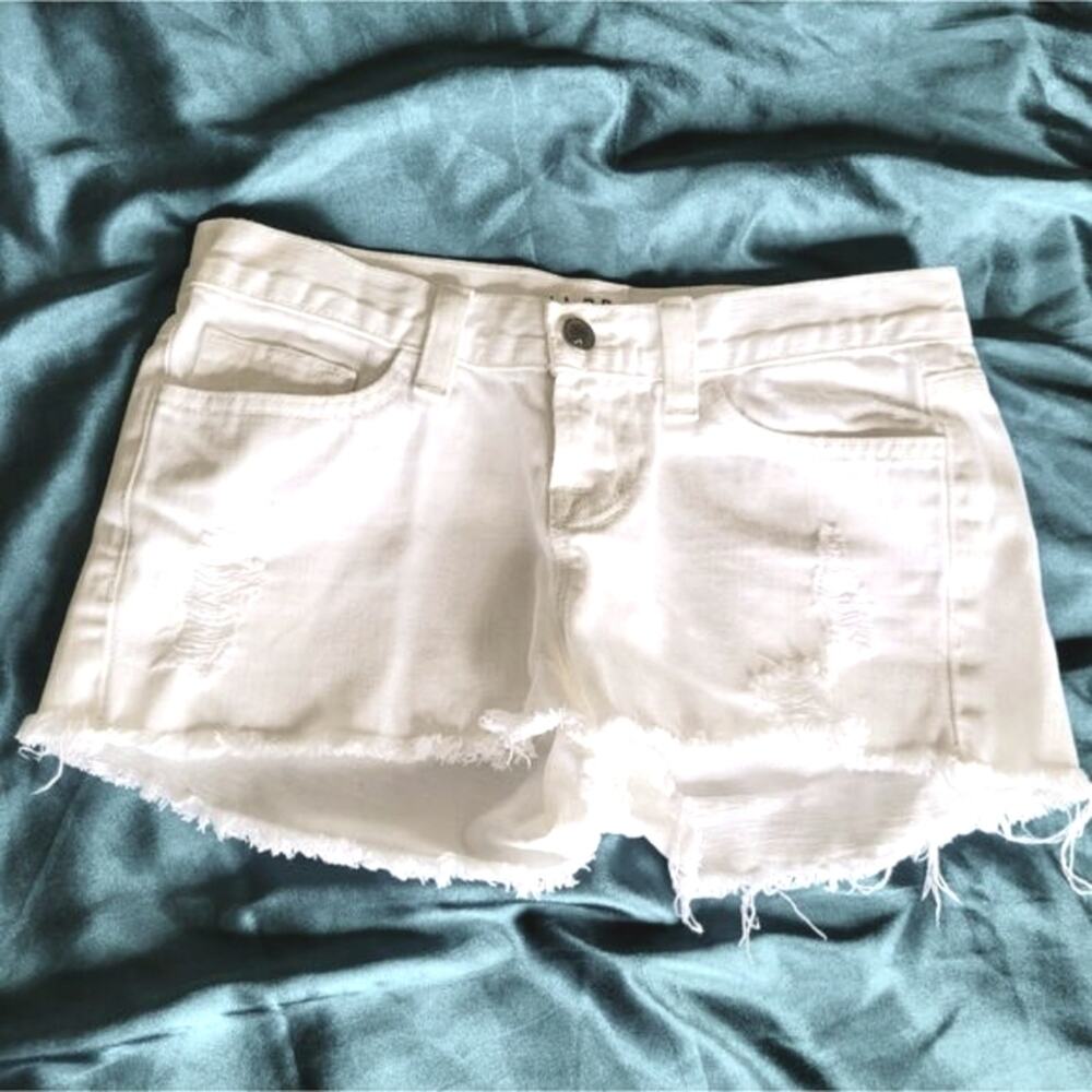 J Brand Vixen White Cut Off Shorts Womens Size 24 XS 0 00 Cheeky